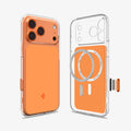 ACS10468 - iPhone 18 Pro Max / iPhone 17 Pro Max Ultra Hybrid T (Mag Fit) in Glossy Orange showing the front and back