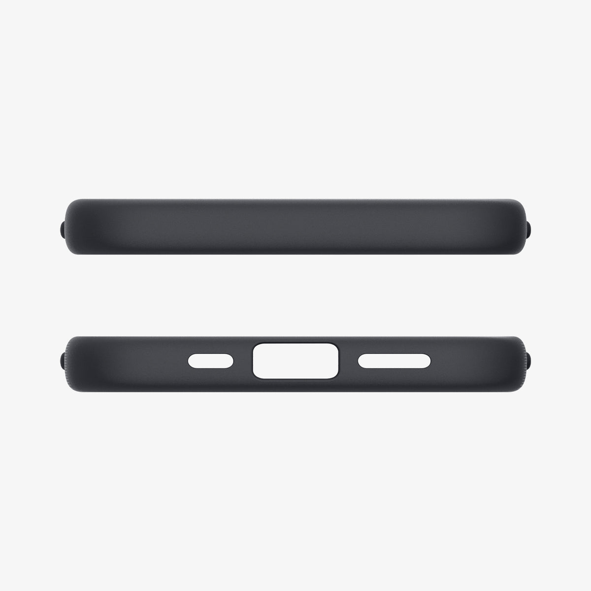 ACS09155 - iPhone 16e Case Nano Pop (MagFit) in Black Sesame showing the top and bottom