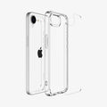 ACS09160 - iPhone 16e Case Ultra Hybrid in Crystal Clear showing the back layer aligned with tpu frame and the device