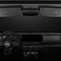 ACP09110 - Wrangler (2024) CryoShade JO260 in Black showing the front (inside) of the vehicle with sunshade installed