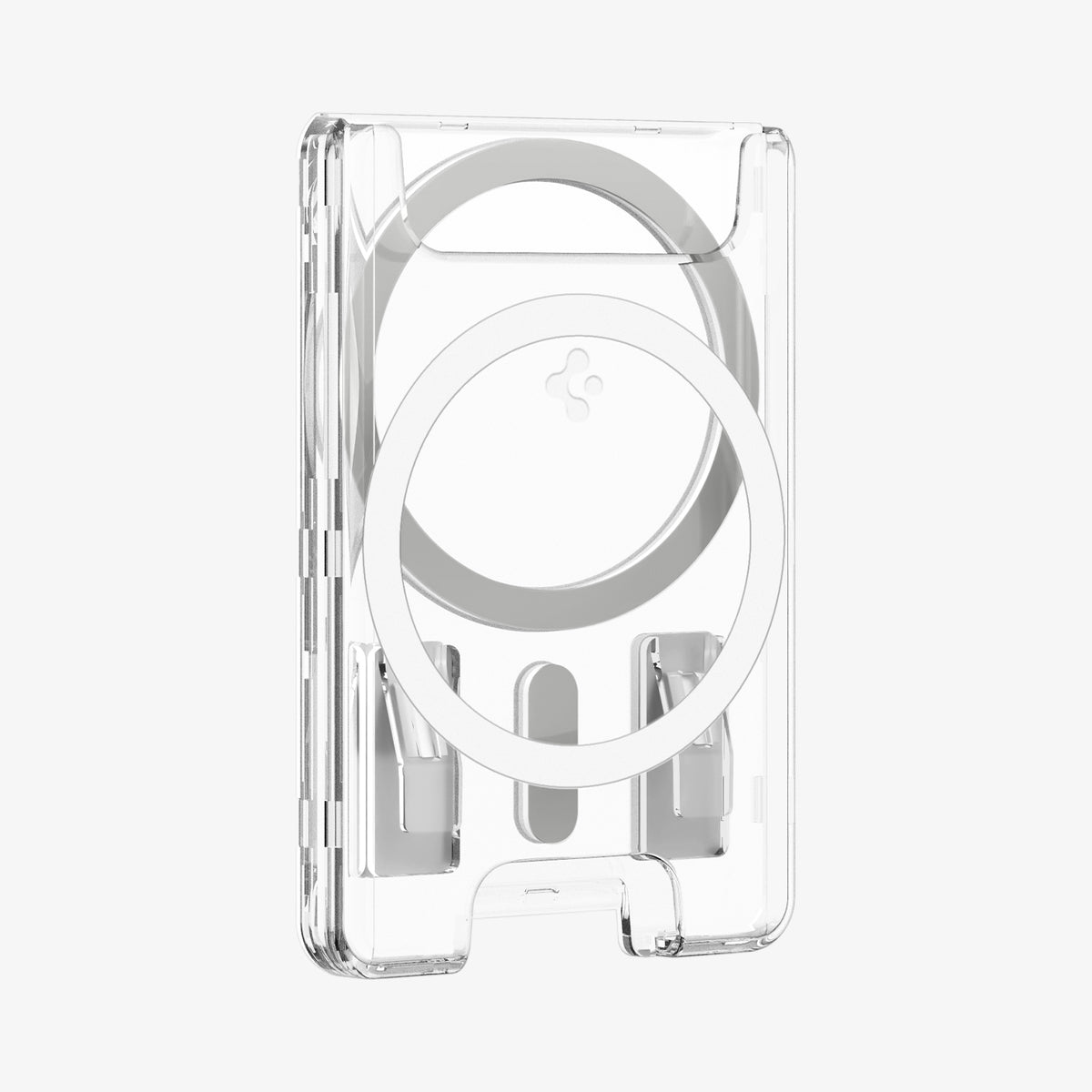 AFA08888 - Ultra Hybrid MagFit+ Wallet (MagFit) in Crystal Clear showing the front and partial side
