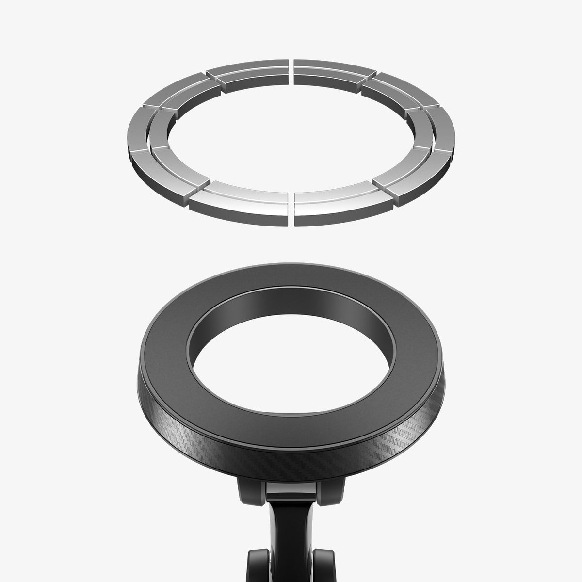 ACP11172 - Spigen Mag Fit Suction Cup Mount showing magnetic ring and internal magnet layout