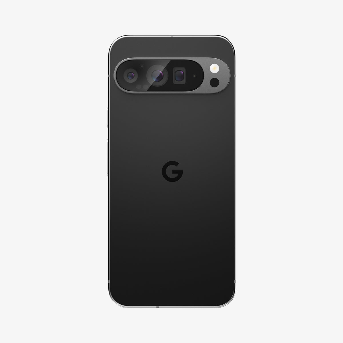 AGL08444 - Pixel 9 Pro Case Optik EZ Fit Lens Protector in Crystal Clear showing the back with lens protector installed
