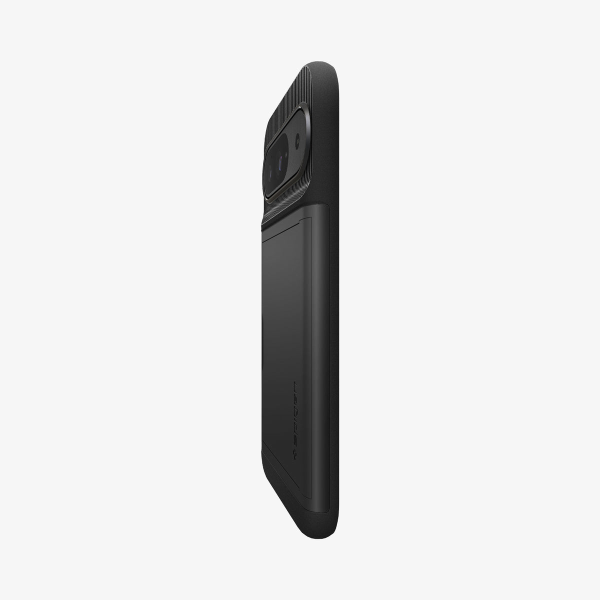 ACS07695 - Pixel 9 Pro Case Slim Armor CS in Black showing the partial back and side
