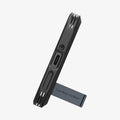 ACS07727 - Pixel 9 Pro XL Case Tough Armor in Metal Slate showing the bottom with a propped up built-in kickstand