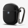 ACS07605 - Pixel Buds Pro 2 Series Case Classic Fit in black showing the front and side with carabiner