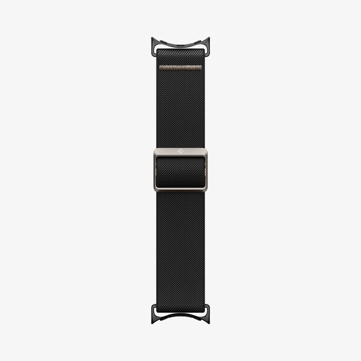 AMP07601 - Pixel Watch 4 (45mm) Lite Fit Watch Band in black showing the watch band laid out flat