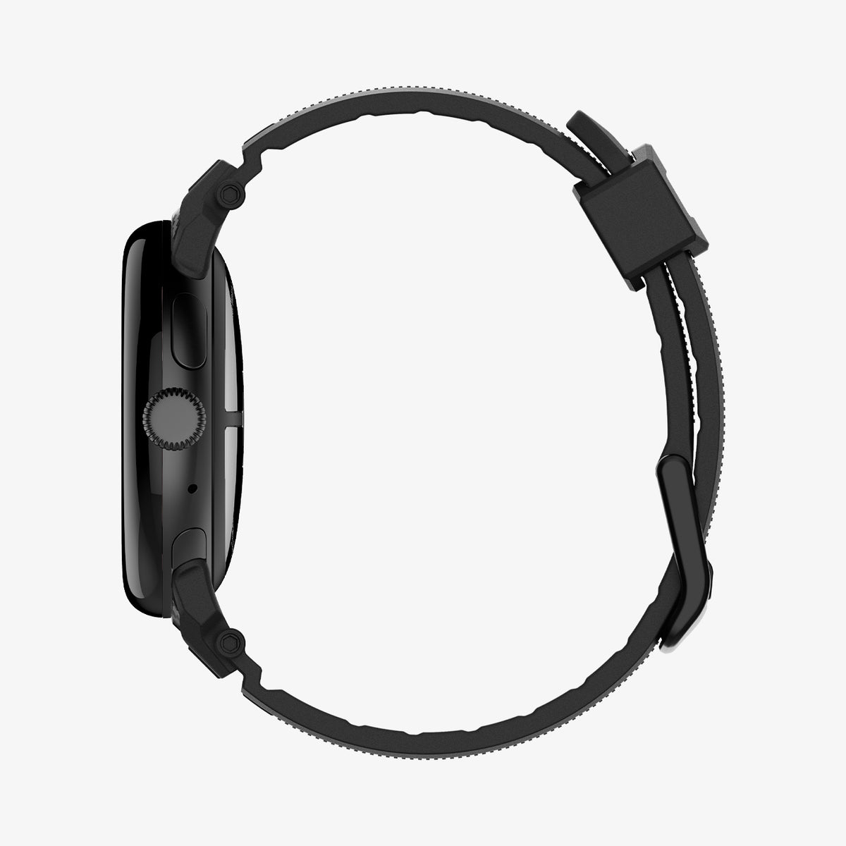 AMP07600 - Pixel Watch 5 (45mm) Rugged Band Matte Black showing the side