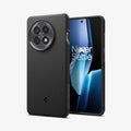 ACS09369 - OnePlus 13R Case Sand Blast in Matte Black showing the back, partial front and sides