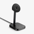 ACH08937 - ArcField™ Magnetic Wireless Charger Stand | PF2402 (MagFit) in Black showing the front, side and bottom