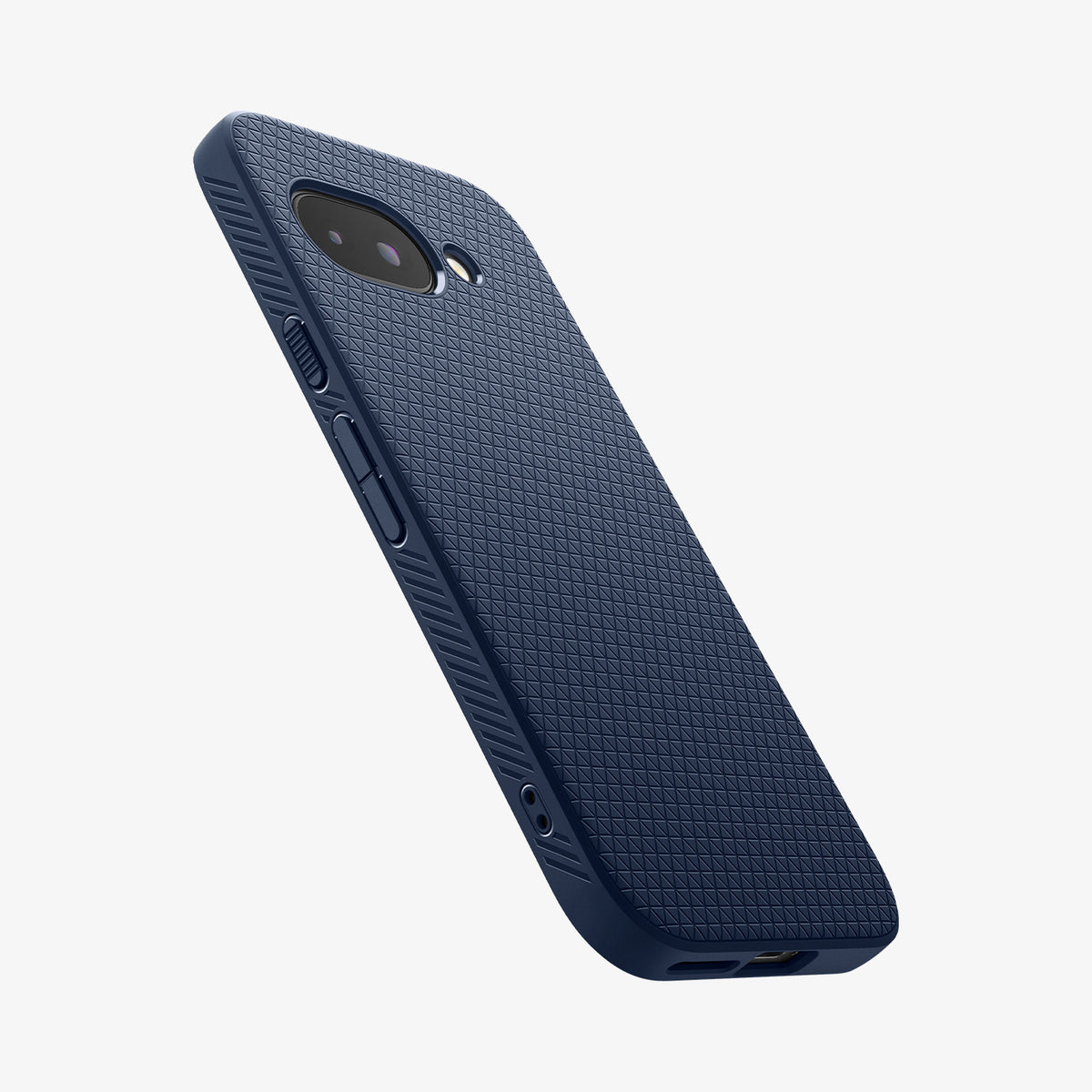 ACS09040 - Pixel 9a Case Liquid Air in Navy Blue showing the back, partial side and bottom