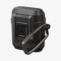 ACS09481 - Pixel Buds 2a Case Lock Fit in black showing the front and side