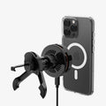 ACP10511 - Spigen Essential Qi2.2 Hook Car Mount (Mag Fit) showing the back with device hovering in front