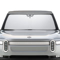 ACP09093 - R1S (2022-2025) Rivian CryoShade RO260 in Black showing the front of the vehicle with sun shade installed