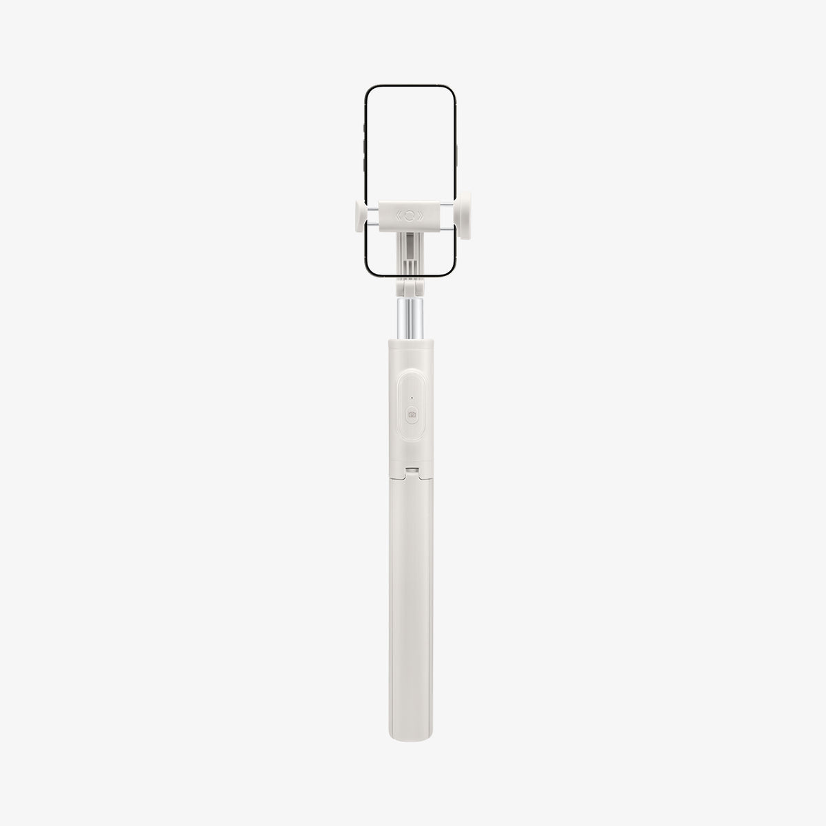 AMP09337 - Tripod Selfie Stick S541W in Dune Beige showing the back, attached to the tripod stick in portrait form