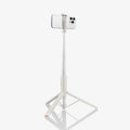 AMP09337 - Tripod Selfie Stick S541W in Dune Beige showing the back of the device attached to the tripod in landscape form