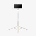AMP09337 - Tripod Selfie Stick S541W in Dune Beige showing the front of the device attached to the tripod retracted