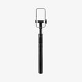 AMP09336 - Tripod Selfie Stick S541W in Black showing the back, attached to the tripod stick in portrait form