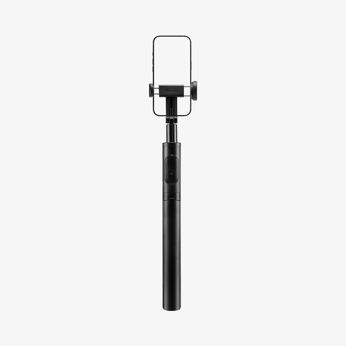 AMP09336 - Tripod Selfie Stick S541W in Black showing the back, attached to the tripod stick in portrait form