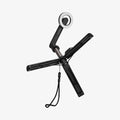 AMP07656 - Tripod Selfie Stick (Magfit) | S571W showing the front, sides and tripod stand open