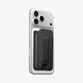AFA10802  - MagSafe SleekBand Card Holder | 3 Cards (MagFit) in Dark Black attach with the phone