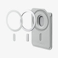 AFA10803 - MagSafe SleekBand Card Holder | 3 Cards (MagFit) in Urban Gray showing magnet hovering on the holder