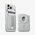 AFA10803 - MagSafe SleekBand Card Holder | 3 Cards (MagFit) in Urban Gray  showing back and attach on the phone