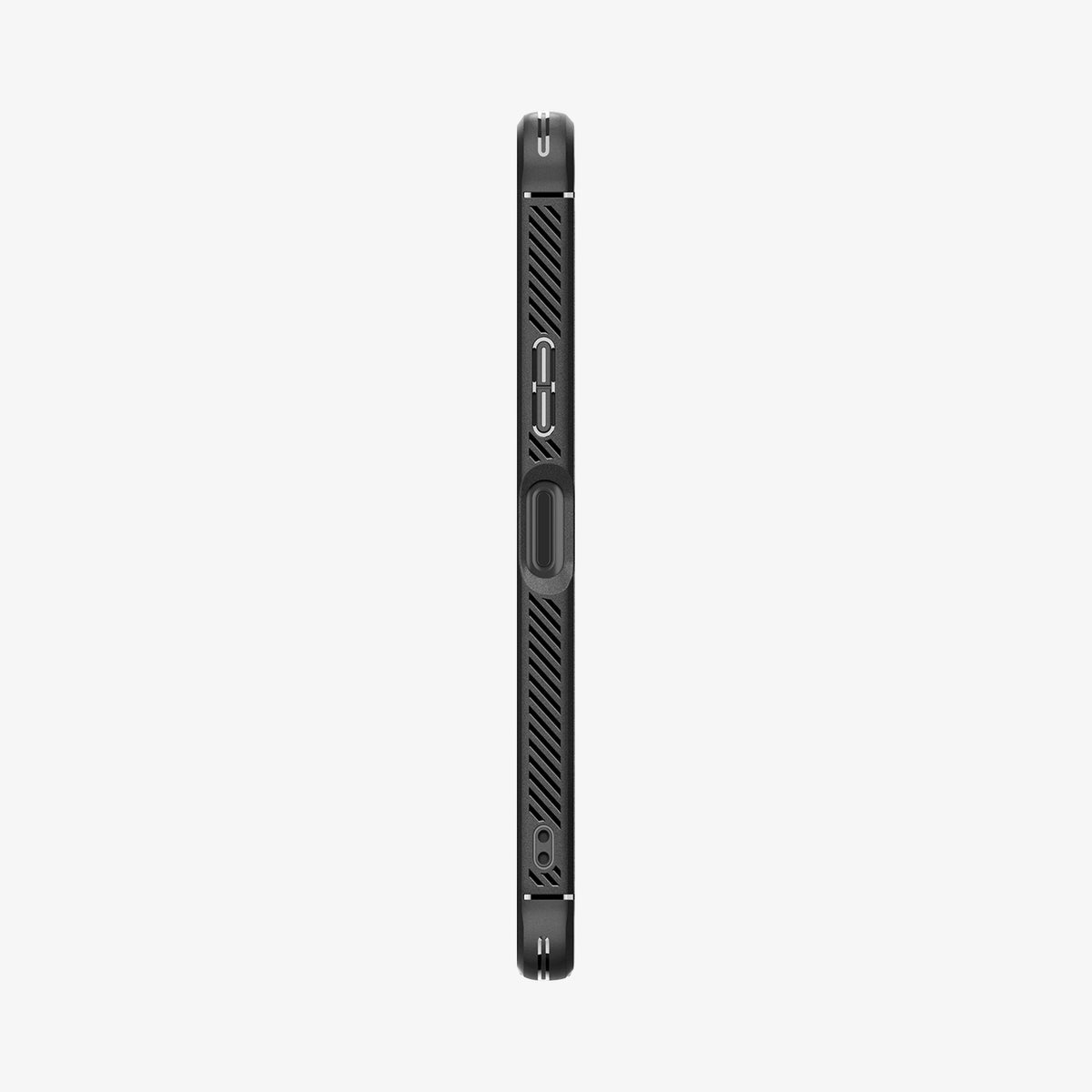 ACS06202 - Sony Xperia 10 V Case Rugged Armor in matte black showing the side