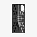 ACS06359 - Sony Xperia 5V Case Rugged Armor in matte black showing the inside of case