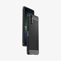 ACS06359 - Sony Xperia 5V Case Rugged Armor in matte black showing the sides, partial front and back