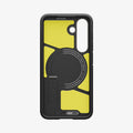 ACS09009 - Galaxy S25 Case Tough Armor AI (MagFit) in Gunmetal showing the inner