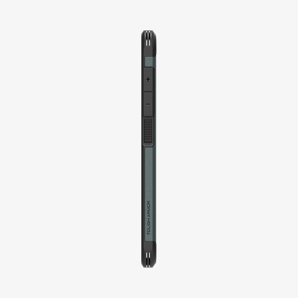 ACS07357 - Galaxy S24 Case Tough Armor in Abyss Green showing the side with side buttons