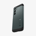 ACS07357 - Galaxy S24 Case Tough Armor in Abyss Green showing the back, partial side and bottom