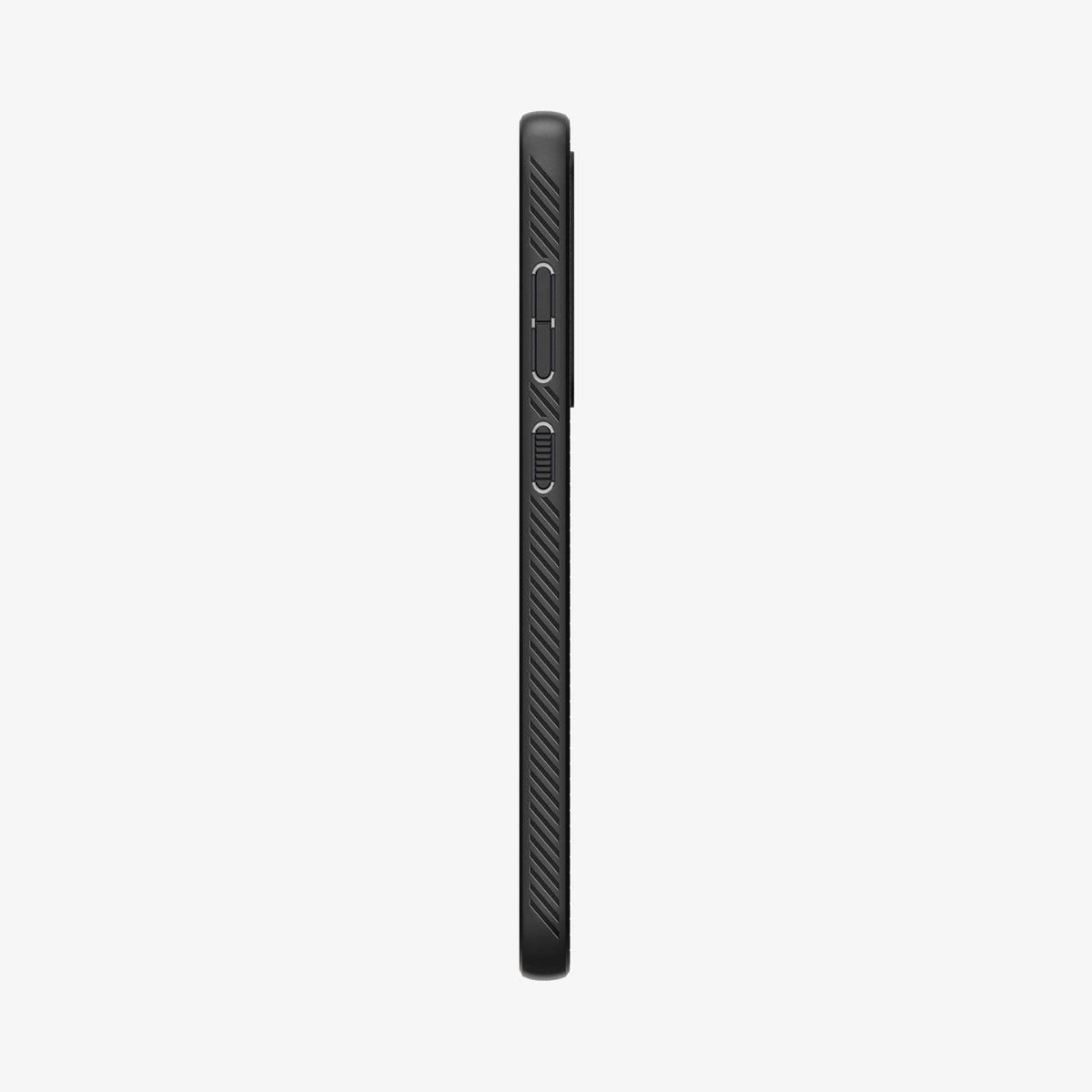 ACS06366 - Galaxy S23 FE Case Liquid Air in matte black showing the side
