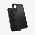 ACS06363 - Galaxy S23 FE Case Thin Fit in black showing the back with case hovering away from the device