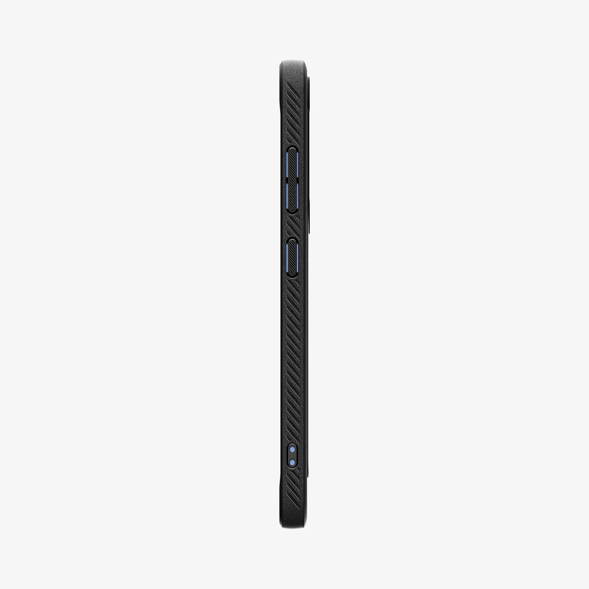 ACS08998 - Galaxy S25 Case Rugged Armor (MagFit) in Matte Black showing the side