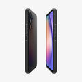 ACS05885 - Galaxy A54 5G Case Liquid Air in Matte Black showing the partial sides and partial front and back of both devices aligned with each other