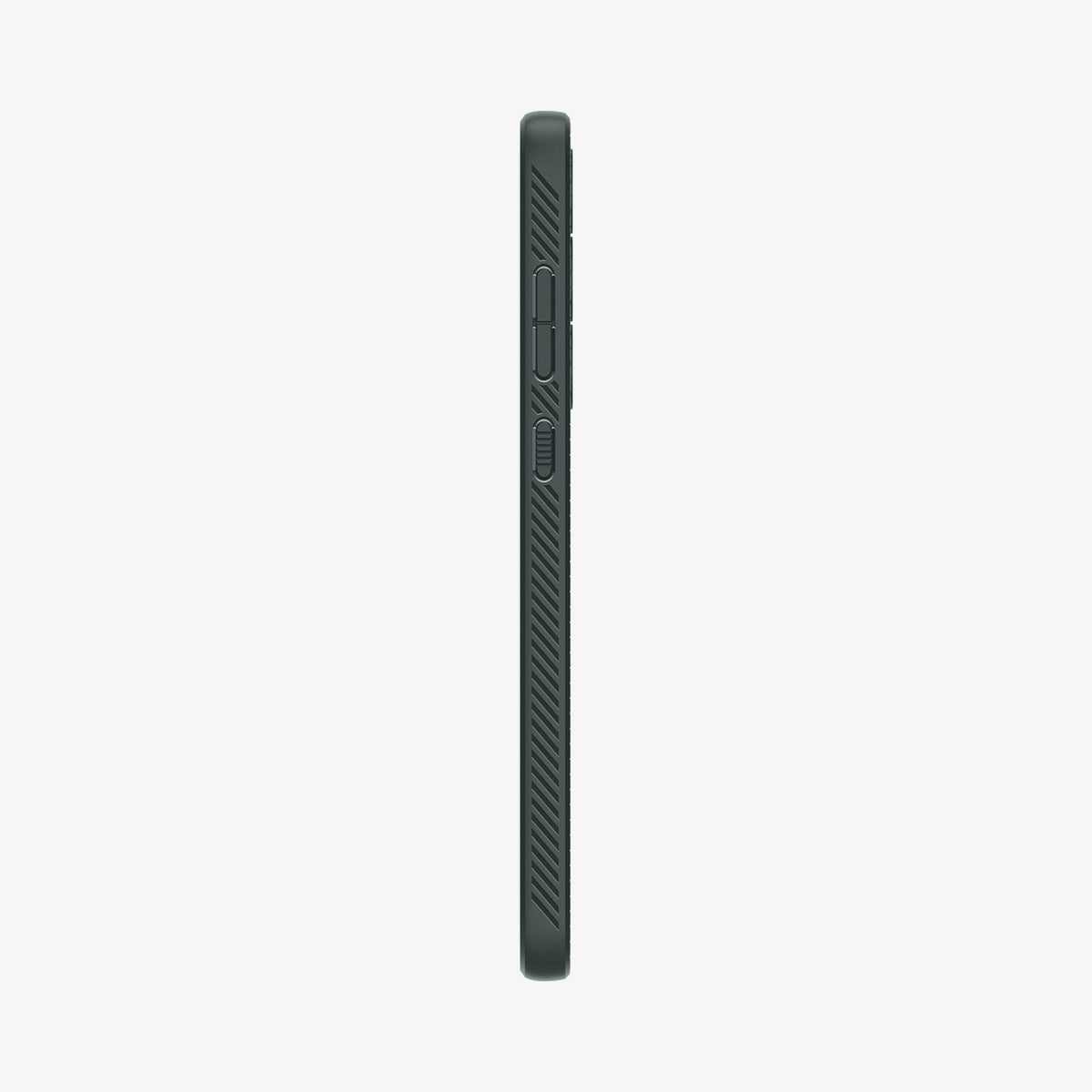ACS07520 - Galaxy A35 5G Case Liquid Air in Abyss Green showing the side with side buttons