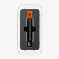 AGL07430 - Galaxy S24 Plus GLAS.tR EZ Fit in Transparency showing the top of alignment tray