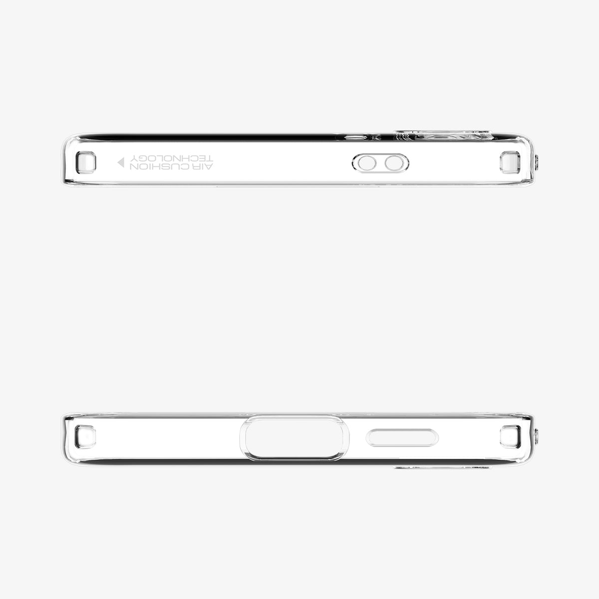 ACS07323  - Galaxy S24 Plus Case Liquid Crystal in Crystal Clear showing the top and bottom