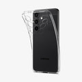 ACS07323 - Galaxy S24 Plus Case Liquid Crystal in Crystal Clear showing the back of device with the case partially peeled off
