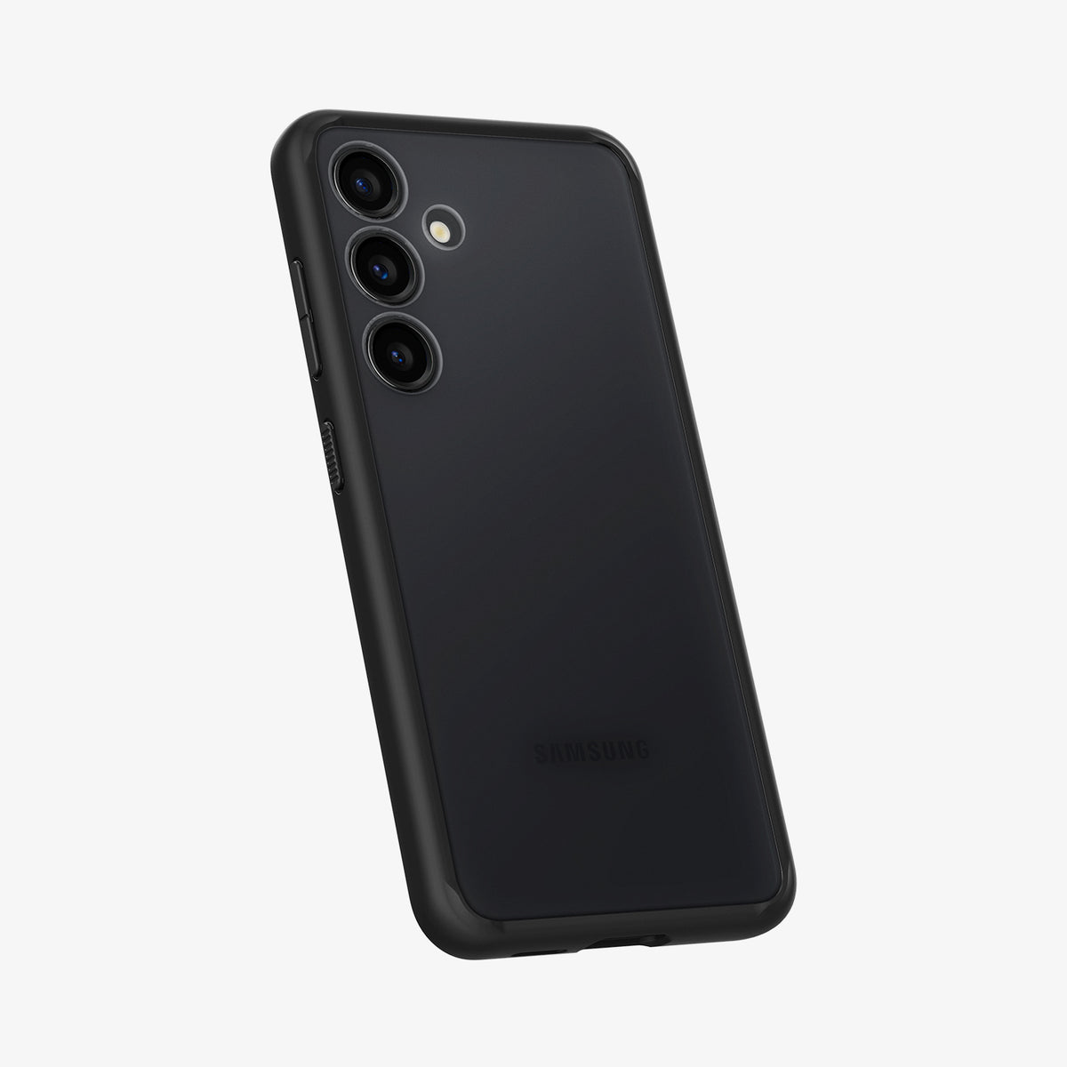 ACS07331 - Galaxy S24 Plus Case Ultra Hybrid in Frost Black showing the back, partial side and bottom