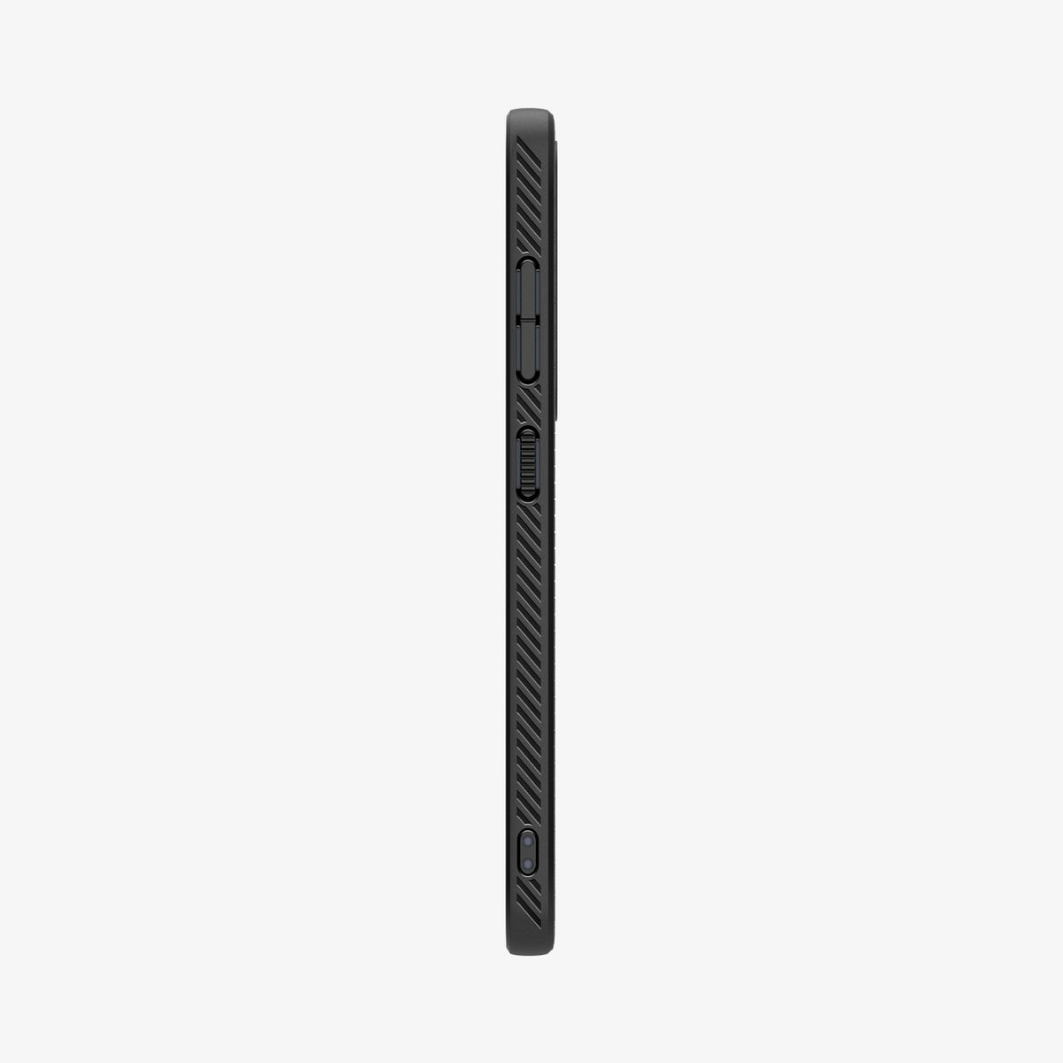 ACS08979 - Galaxy S25 Plus Case Liquid Air in Matte Black showing the 
side