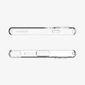 ACS07283 - Galaxy S24 Ultra Case Liquid Crystal in Crystal Clear showing the top and bottom of a clear case