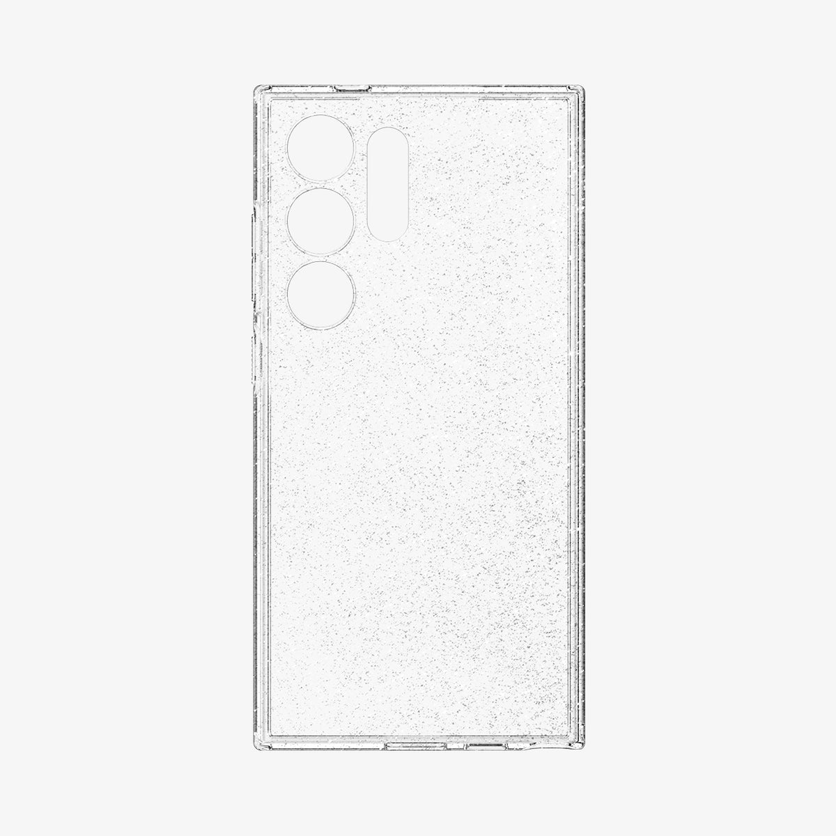 ACS07285 - Galaxy S24 Ultra Case Liquid Crystal Glitter in Crystal Quartz showing the inner of a transparent case