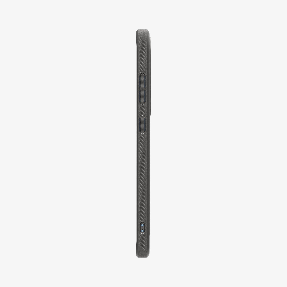 ACS08952 - Galaxy S25 Ultra Case Rugged Armor (MagFit) in Marble Gray showing the side