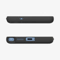 ACS08967 - Galaxy S25 Ultra Case Slim Armor CS in Black showing the top and bottom