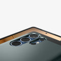 ACS08966 - Galaxy S25 Ultra Case Tough Armor AI (MagFit) in Abyss Green showing partial back, partial front with camera lens zoomed in