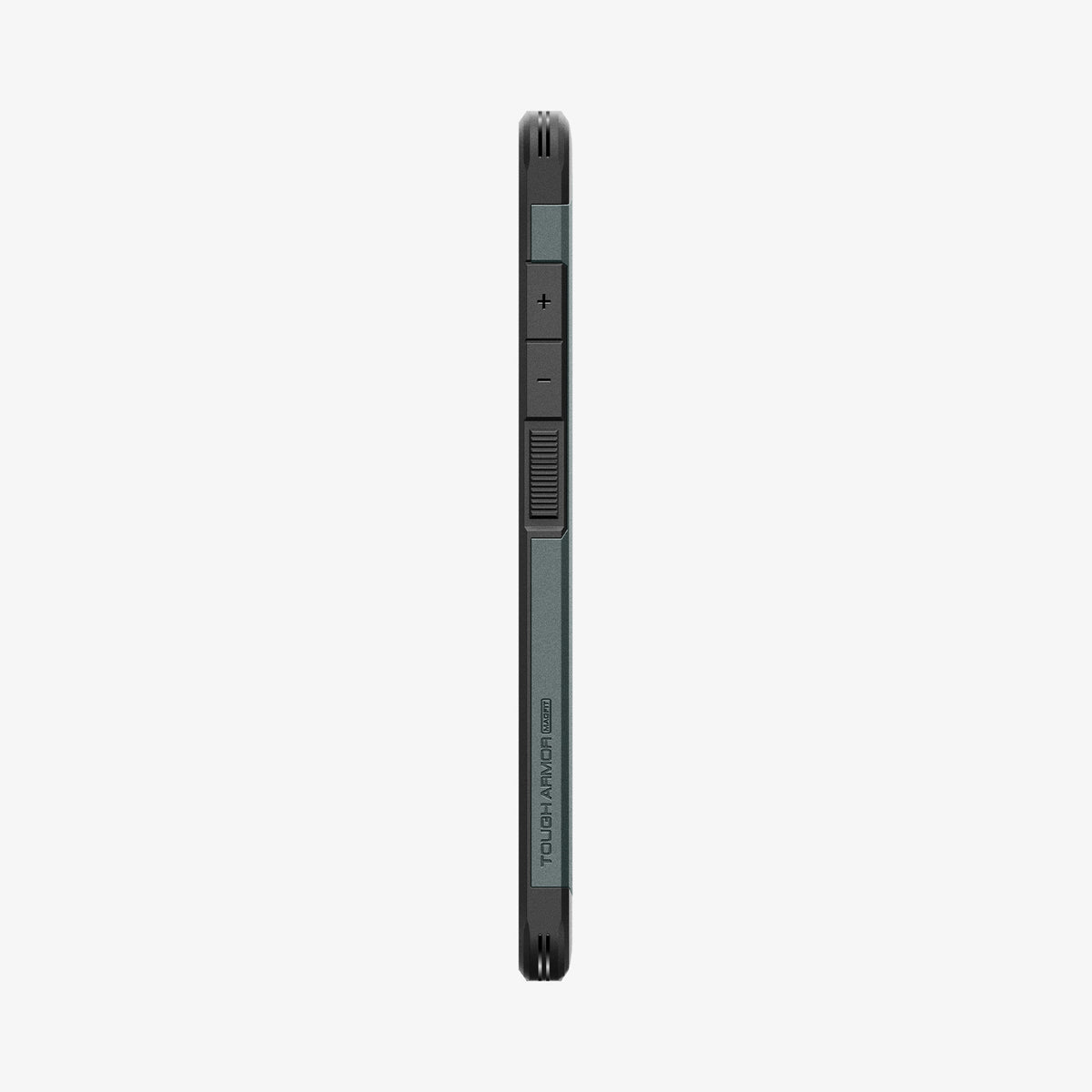 ACS08966 - Galaxy S25 Ultra Case Tough Armor AI (MagFit) in Abyss Green showing the side