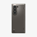 ACS07821 - Galaxy Z Fold 6 Case Slim Armor Pro in Gunmetal showing the back folded